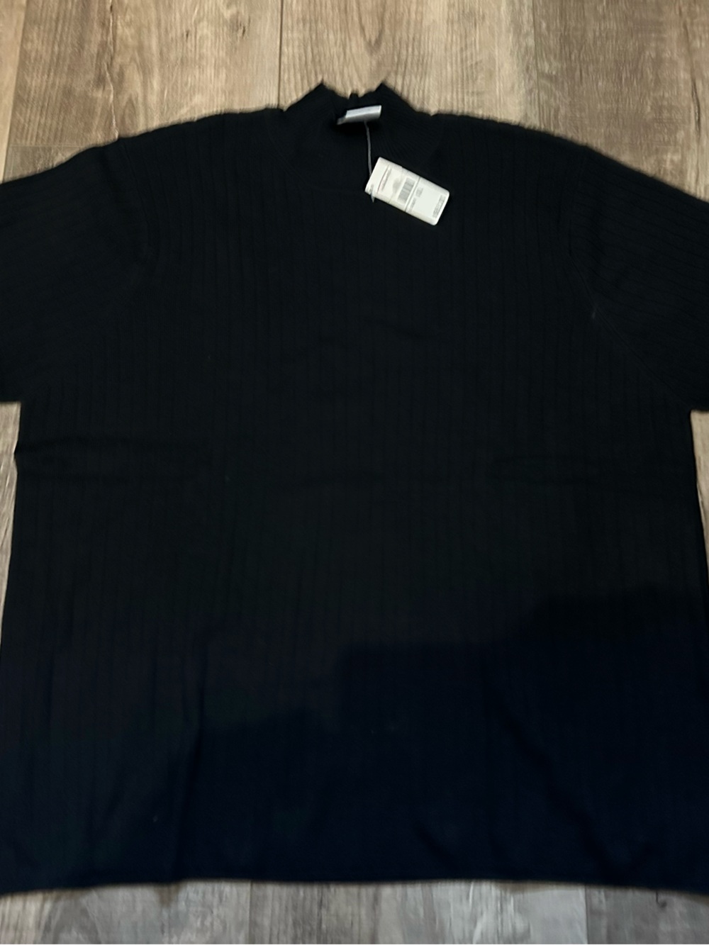 Talbots Black Short-Sleeve Crewneck Sweater
